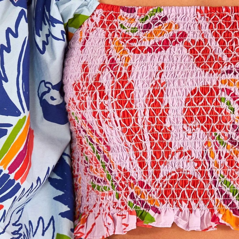 FARM Rio Mixed Color Birds Crop Top - Picture 7 of 14